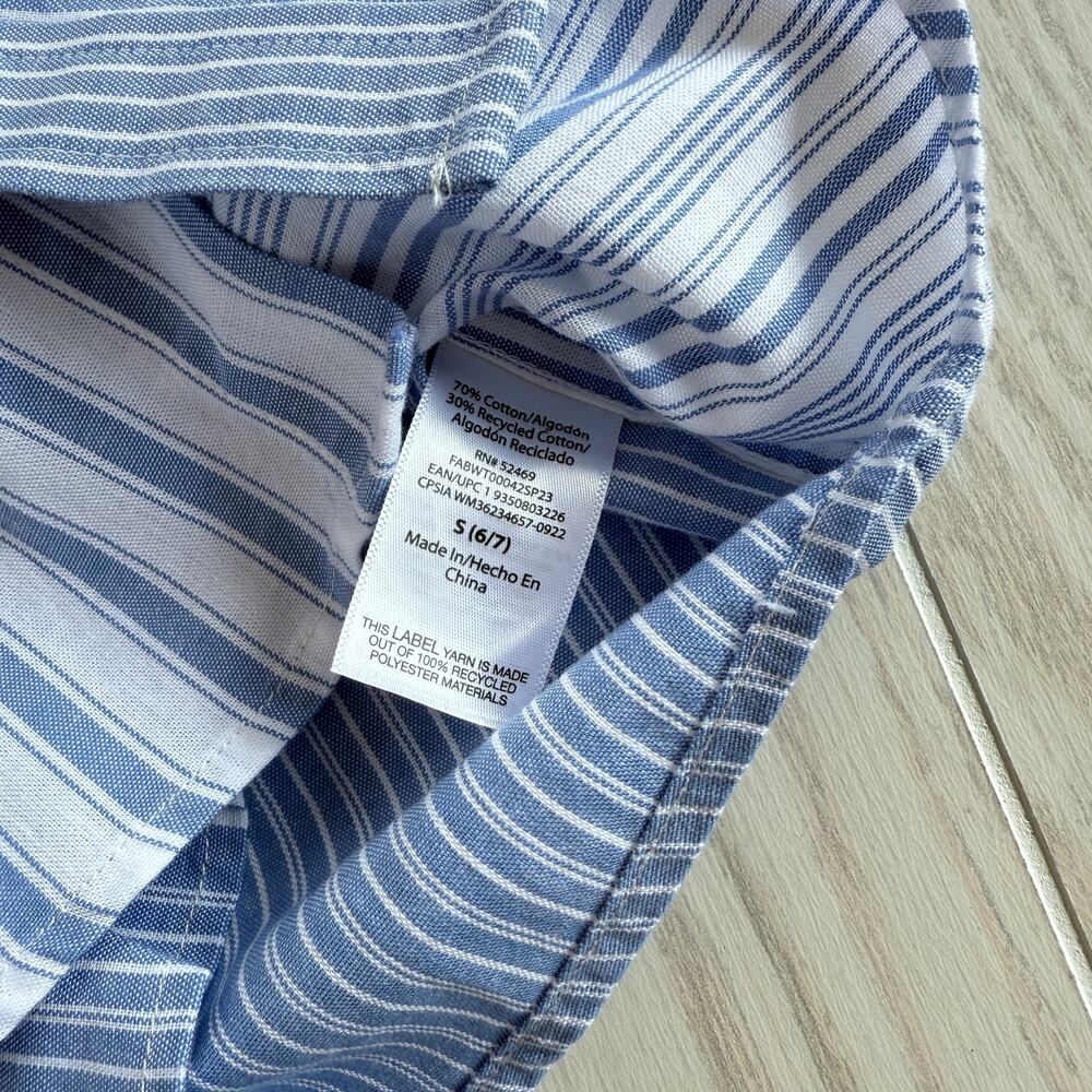 Free Assembly Boys’ Striped Button-Up Dress Shirt – Size 6/7 - Picture 4 of 8